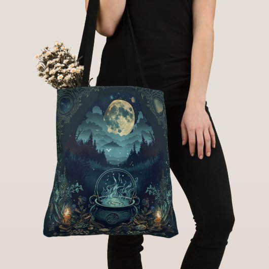 Nordic Samhain Canvas tassen - Witch's Cauldron De (Dichtbij)