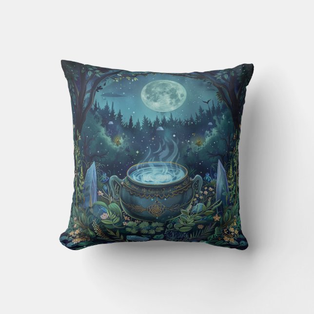 Nordic Samhain Halloween - Witch's Cauldron Design Kussen (Voorkant)