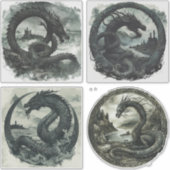 Nordic Samhain Sticker Set - Dragon Design (Voorkant)