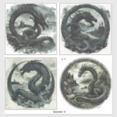 Nordic Samhain Sticker Set - Dragon Design (Vel)