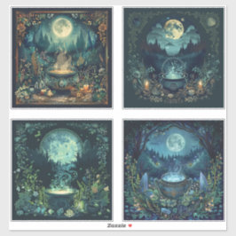 Nordic Samhain Sticker Set - Heks ketel