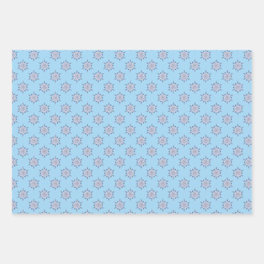 Nordic Santa en Dieren Patroon op Blauw Inpakpapier Vel (Voorkant 3)