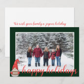 Nordic Santa Gnome ingelijste foto Feestdagenkaart (Voorkant / Achterkant)