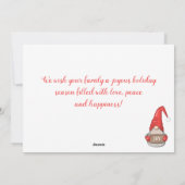 Nordic Santa Gnome ingelijste foto Feestdagenkaart (Achterkant)