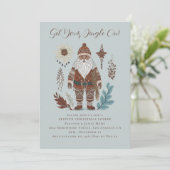 Nordic Santa Vrolijk Kerstfeest Kaart (Staand voorkant)