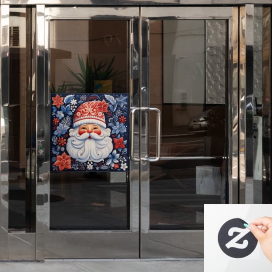 Nordic Santa Window Cling Raamsticker (Kantoordeur)