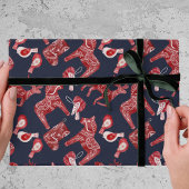 Nordic Scandi Pattern Folk Dala Horse Christmas Cadeaupapier