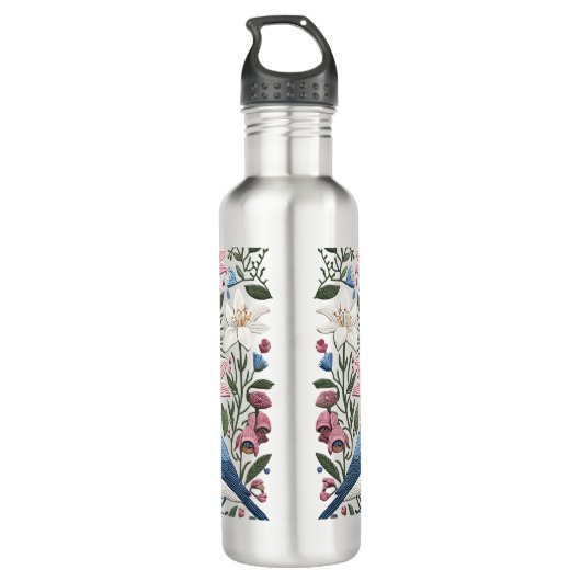 Nordic Serenity Symphony of Flora and Fauna Waterfles (Achterkant)