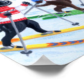 Nordic Skiing Labradors Artwork Poster (Hoek)