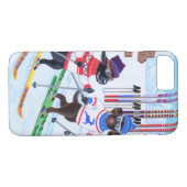 Nordic Skiing Labradors Painting Case-Mate iPhone Case (Achterkant (Horizontaal))