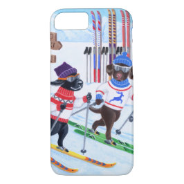 Nordic Skiing Labradors Painting iPhone 8/7 Hoesje