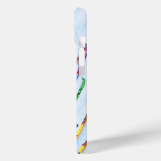 Nordic Skiing Labradors Painting Case-Mate iPhone Case (Achterkant / Links)