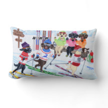 Nordic Skiing Labradors Painting