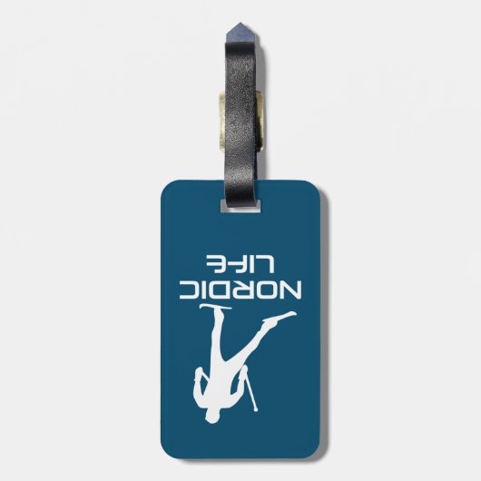 Nordic Skiing Life Bagagelabel (Achterkant verticaal)