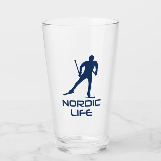 Nordic Skiing Life Glas (Voorkant)