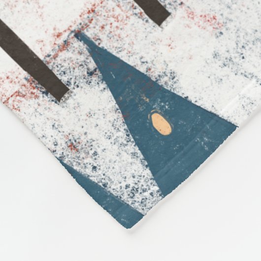 Nordic Snow Winter Town Pattern Fleece Deken (Hoek)