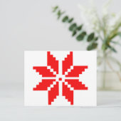 Nordic Snowflake Briefkaart (Staand voorkant)