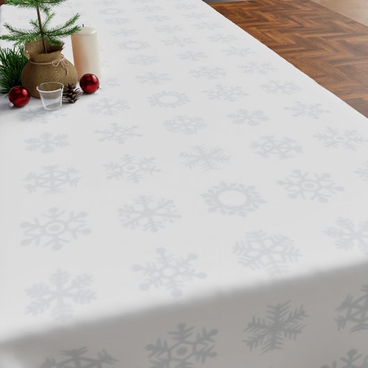 Nordic Snowflake Pattern White Tablecloth Tafelkleed