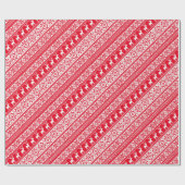 Nordic Snowflake Reindeer Ugly KerstSweater Cadeaupapier (Vlak)