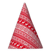 Nordic Snowflake Reindeer Ugly KerstSweater Feesthoedjes (Rechts)