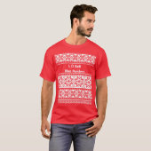 Nordic Snowflake Reindeer Ugly KerstSweater T-shirt (Voorkant volledig)