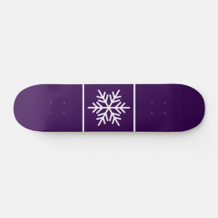 Nordic Snowflake Stripes Diep Paarse Achtergrond Persoonlijk Skateboard
