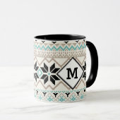 Nordic Snowflake Winter Sweater Patroon Mok (Voorkant rechts)