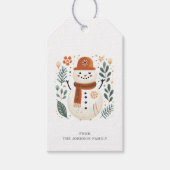 Nordic Snowman Gift Labels Cadeaulabel (Voorkant)