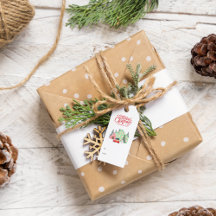 Nordic Snowy House & Red Car Kerstmis
