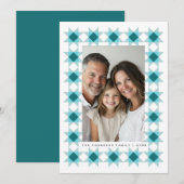 Nordic Star Lijst Blue Aqua Feestdagenkaart (Voorkant / Achterkant)