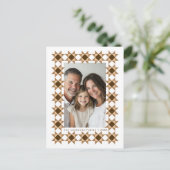 Nordic Star Lijst Cream Feestdagenkaart (Staand voorkant)