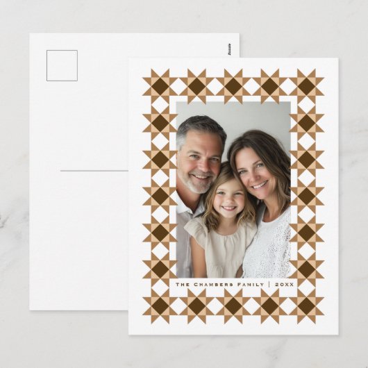 Nordic Star Lijst Cream Feestdagenkaart (Voorkant / Achterkant)