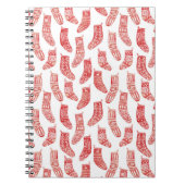 Nordic Stockings Red en White Notitieboek (Voorkant)