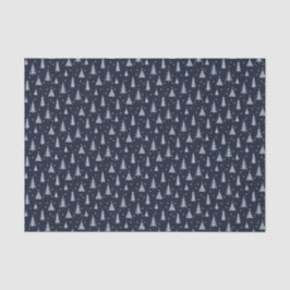 Nordic Stone Blue-Grey kerstbomen donker Tissuepapier