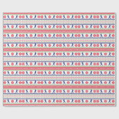 Nordic Style Baseball Hitter Christmas Cadeaupapier (Vlak)