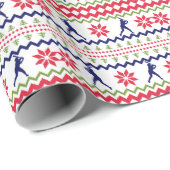 Nordic Style Baseball Hitter Christmas Cadeaupapier (Rol Hoek)