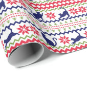 Nordic Style Cat Images Christmas Cadeaupapier (Rol Hoek)