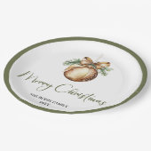 Nordic Style Christmas Personalized Family Table  Papieren Bordje (Gekanteld)