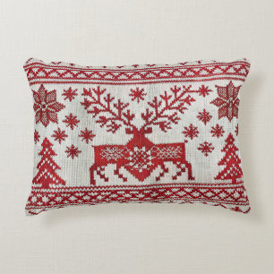 Nordic Style geborduurd kerst Sierkussen Accent Kussen