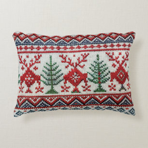 Nordic Style geborduurd kerst Sierkussen Accent Kussen