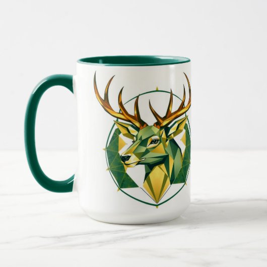 Nordic Style Geometric Deer Personalized Mok (Links)