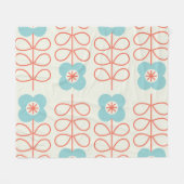Nordic Style Geometrische Floral . Fleece Deken (Voorkant (Horizontaal))