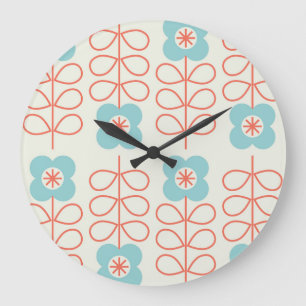 Nordic Style Geometrische Floral . Grote Klok