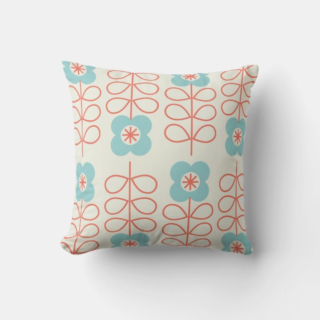 Nordic Style Geometrische Floral . Kussen (Voorkant)