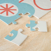 Nordic Style Geometrische Floral . Legpuzzel (Zijkant)