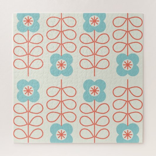 Nordic Style Geometrische Floral . Legpuzzel (Verticaal)