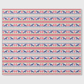 Nordic Style German Shepherd Dog Christmas Cadeaupapier (Vlak)