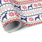 Nordic Style Giant Schnauzer Dog Christmas Cadeaupapier (Rol Hoek)