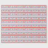 Nordic Style Ice Skater Christmas Cadeaupapier (Vlak)