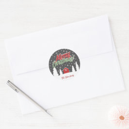 Nordic Style Merry Christmas Ronde Sticker